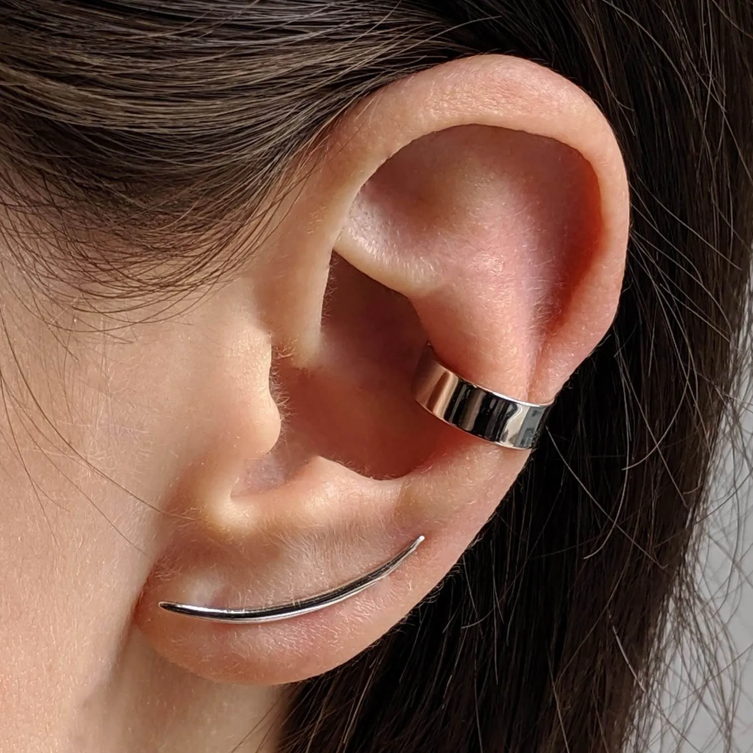 Essential Ear Cuff Trio in Sterling Silver