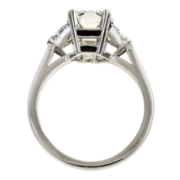 Estate Engagement Ring, Emerald cut 1.69ct
