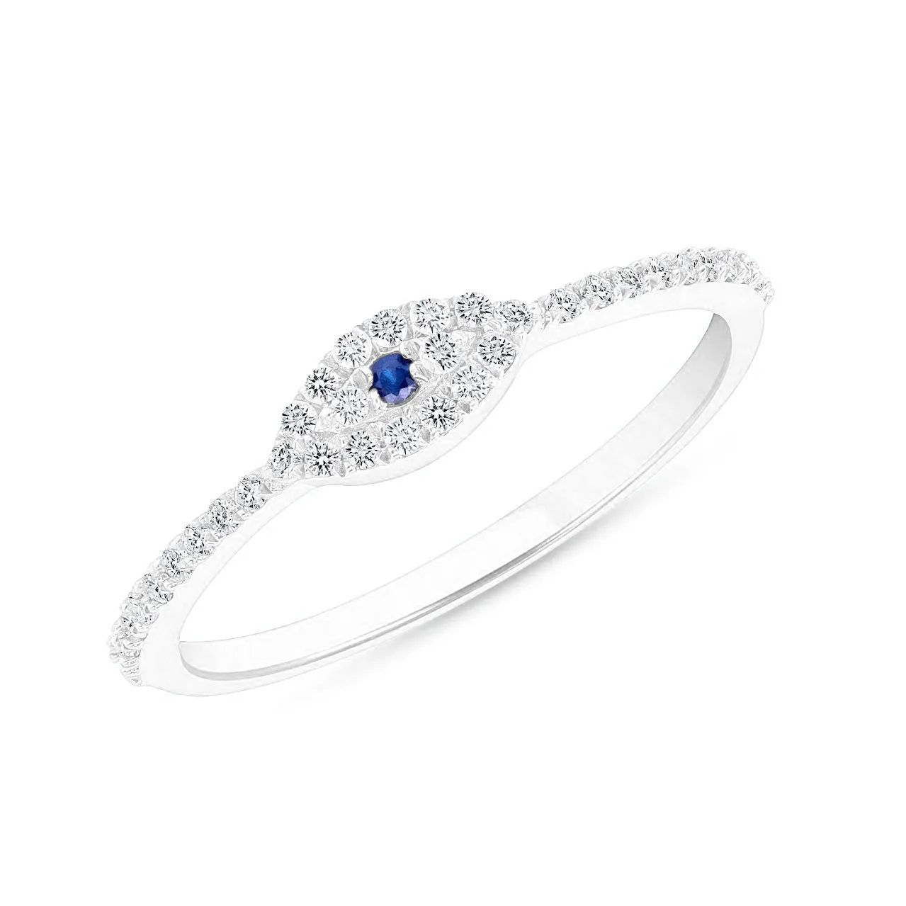 Evil Eye Sapphire and Diamonds Ring