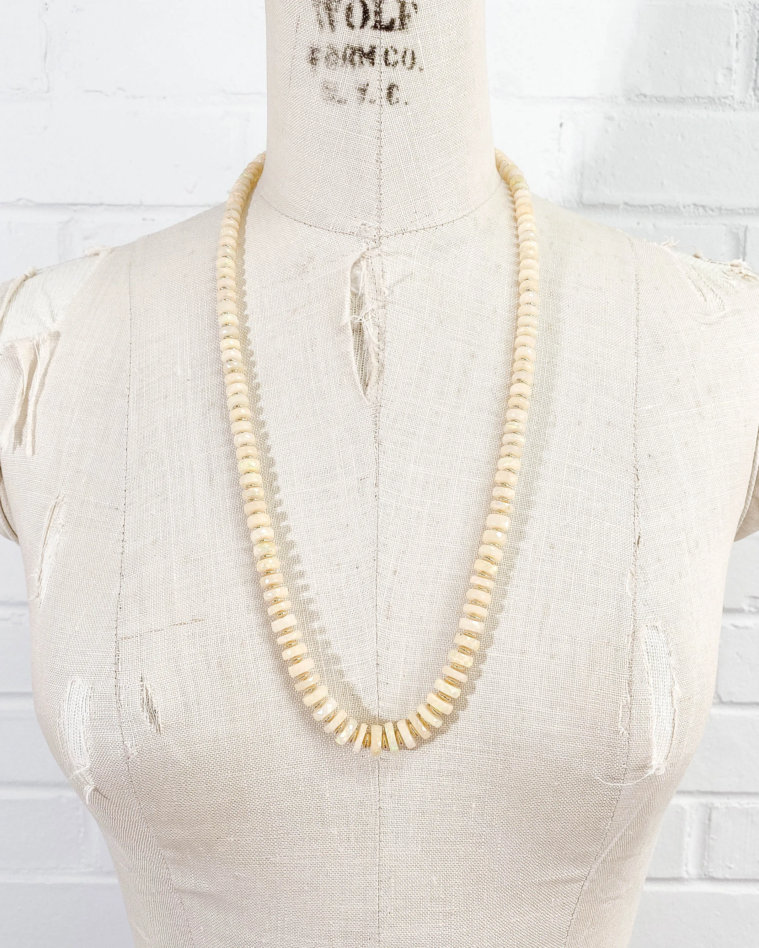 Faceted Ethiopian Opal 14k Gold Filled Necklace