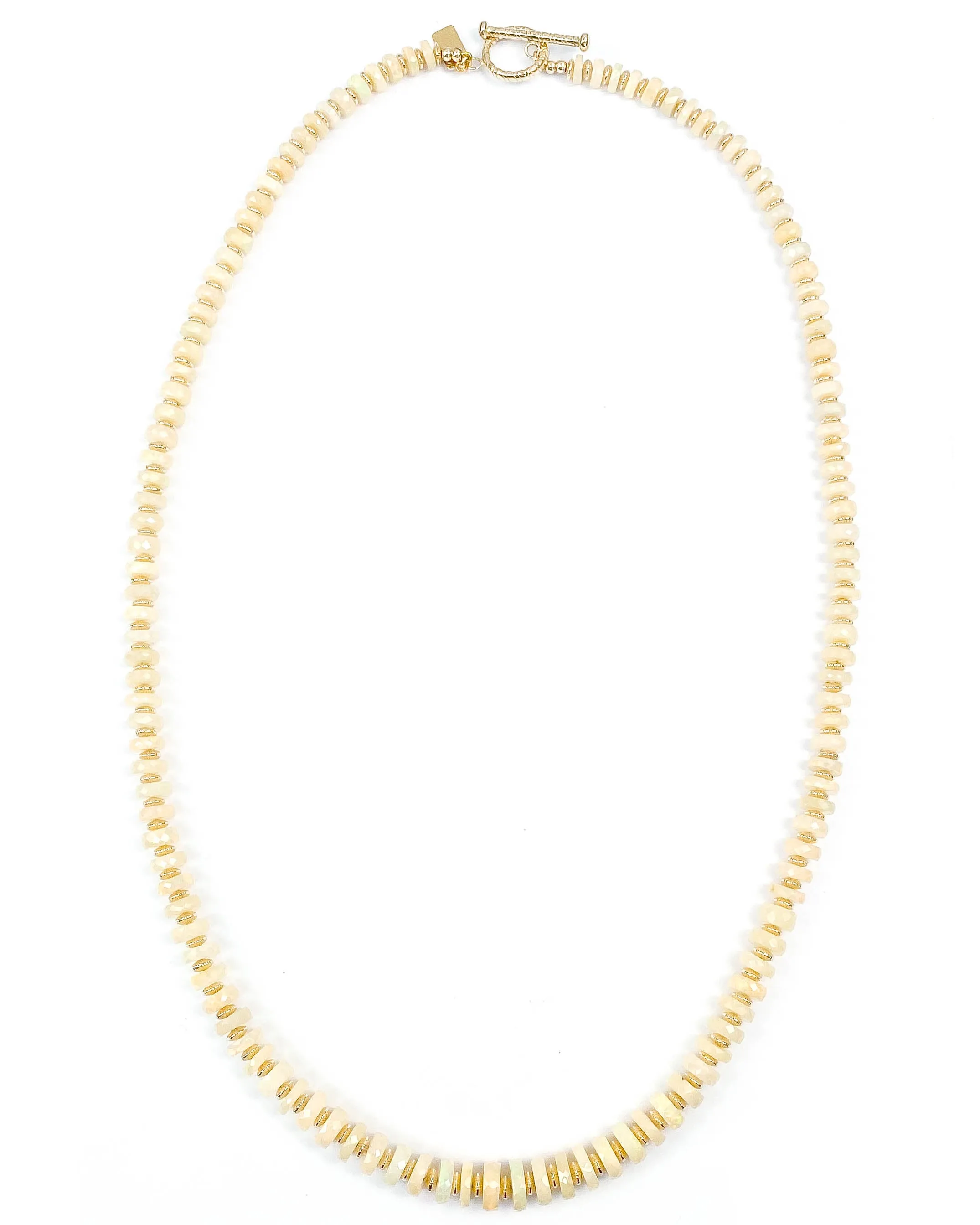 Faceted Ethiopian Opal 14k Gold Filled Necklace