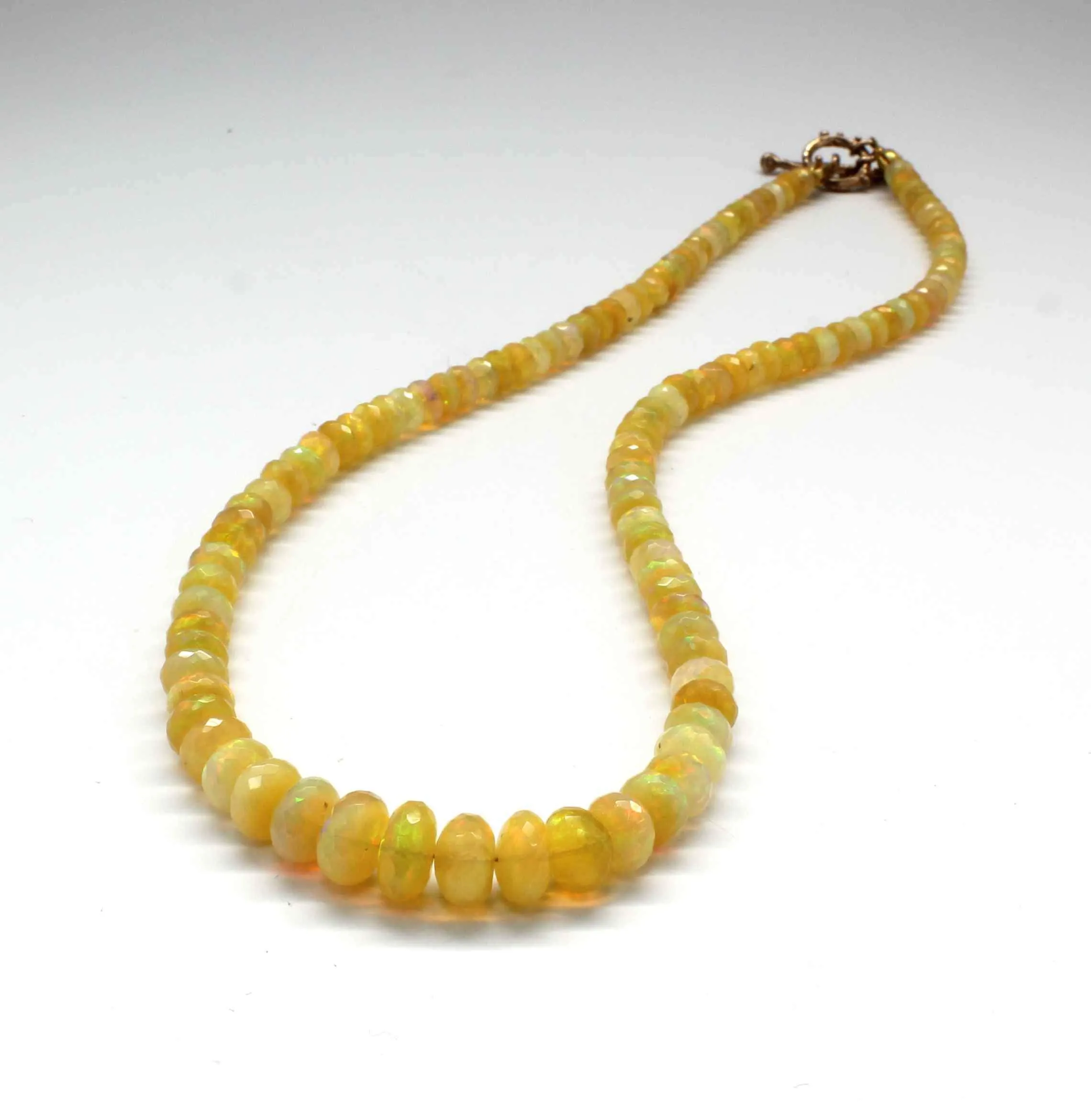 Faceted Ethiopian Opal Necklace