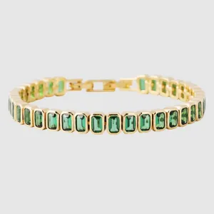 Fairley Green Emerald Cut Tennis Bracelet