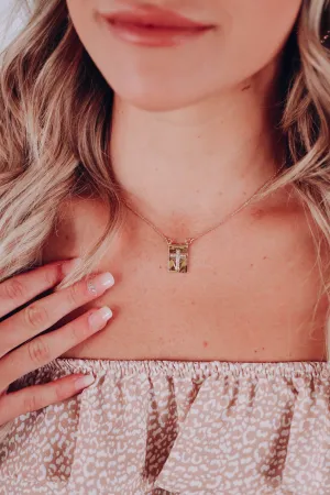Faith Cross Necklace by Melania Clara - Gold