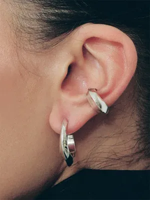 Faris Aero Ear Cuff, Silver