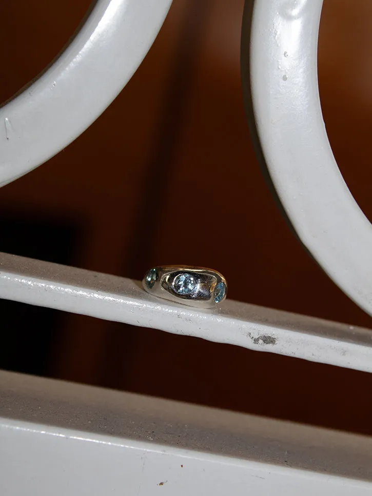 Faris Grosso Gem Ear Cuff, Silver/Topaz