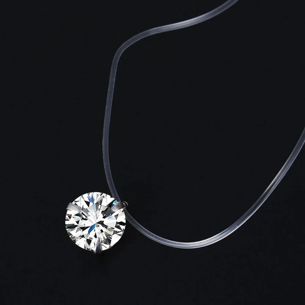 Fashion Square Imitation Pearl Crystal Zircon Necklace for Women