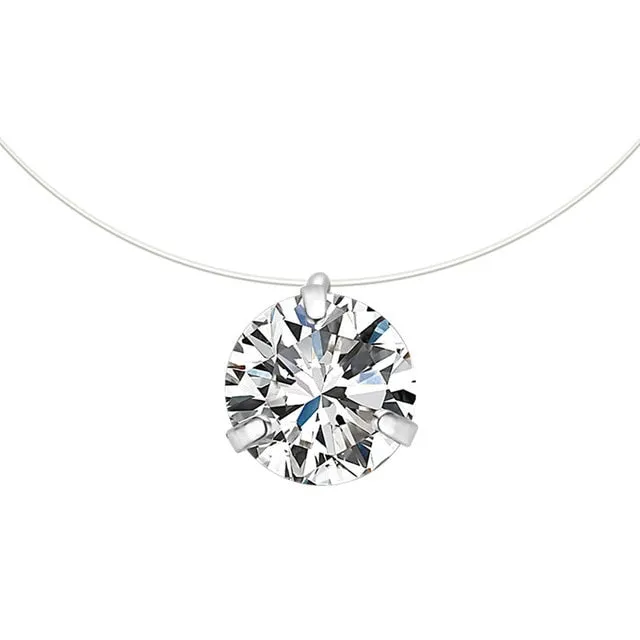 Fashion Square Imitation Pearl Crystal Zircon Necklace for Women