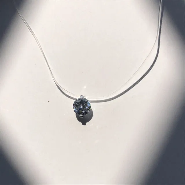Fashion Square Imitation Pearl Crystal Zircon Necklace for Women