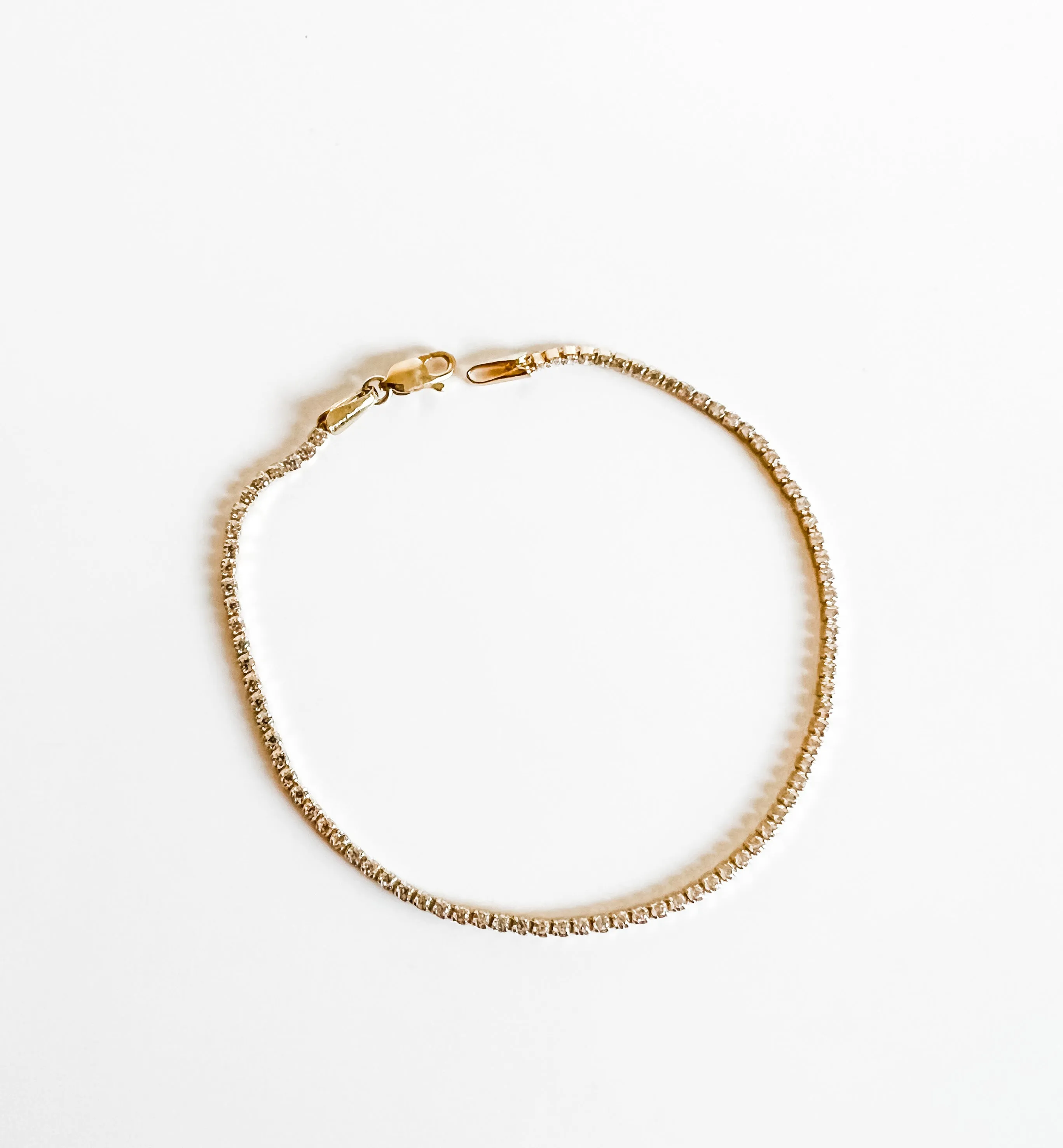 FINE 14K Gold Tennis bracelet