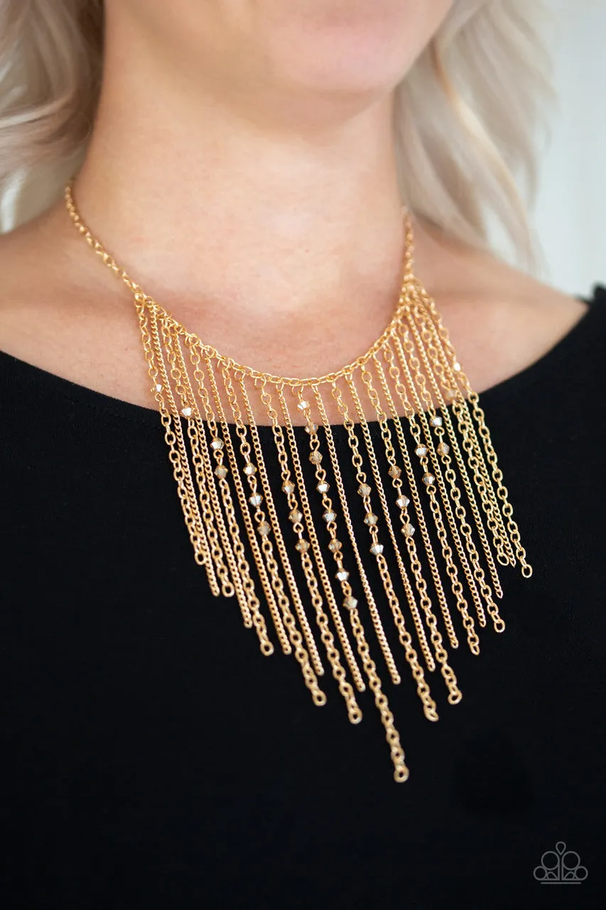 First Class Fringe Gold Paparazzi Necklace
