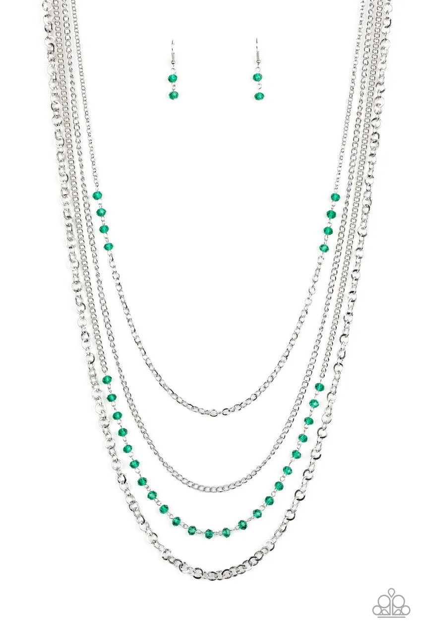 Flickering Lights Green Paparazzi Necklace