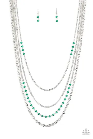 Flickering Lights Green Paparazzi Necklace