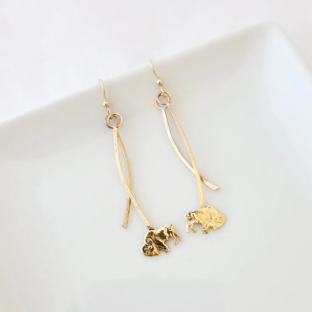 Flying Bison - Earrings