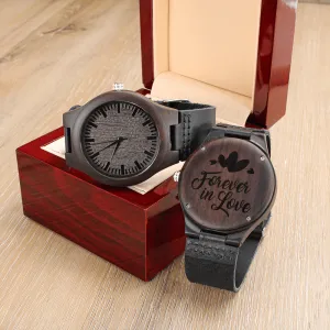 Forever in Love Engraved Luxury Wooden Watch
