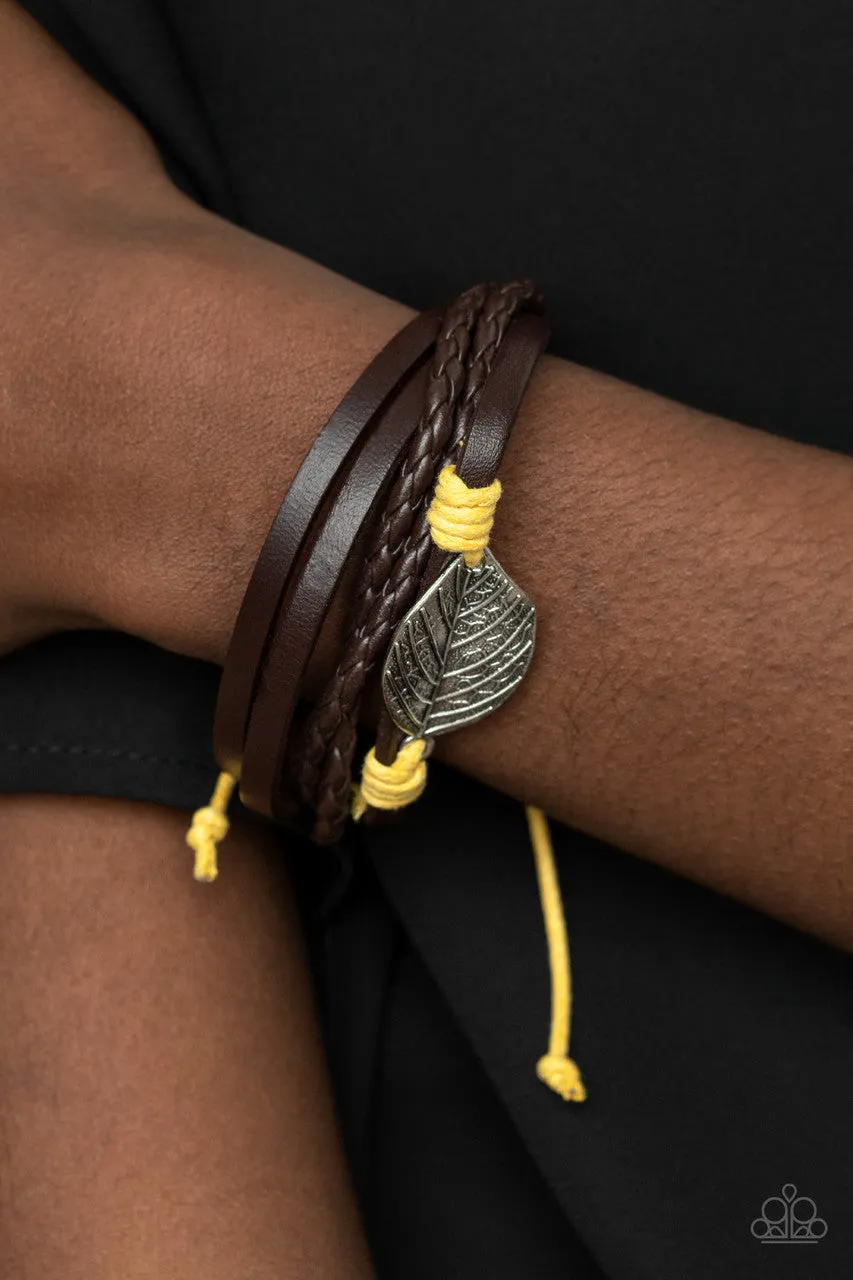 FROND and Center Yellow Paparazzi Bracelet