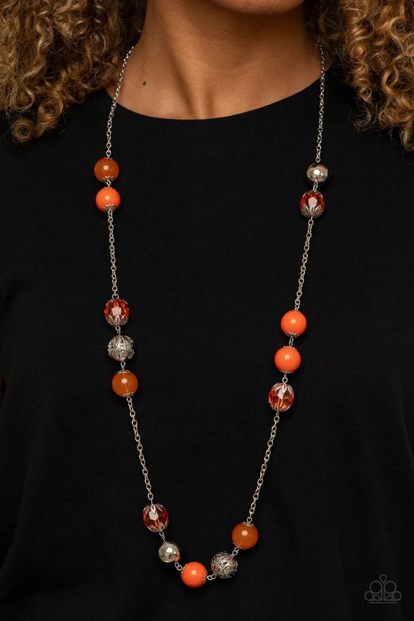Fruity Fashion Orange Paparazzi Necklace