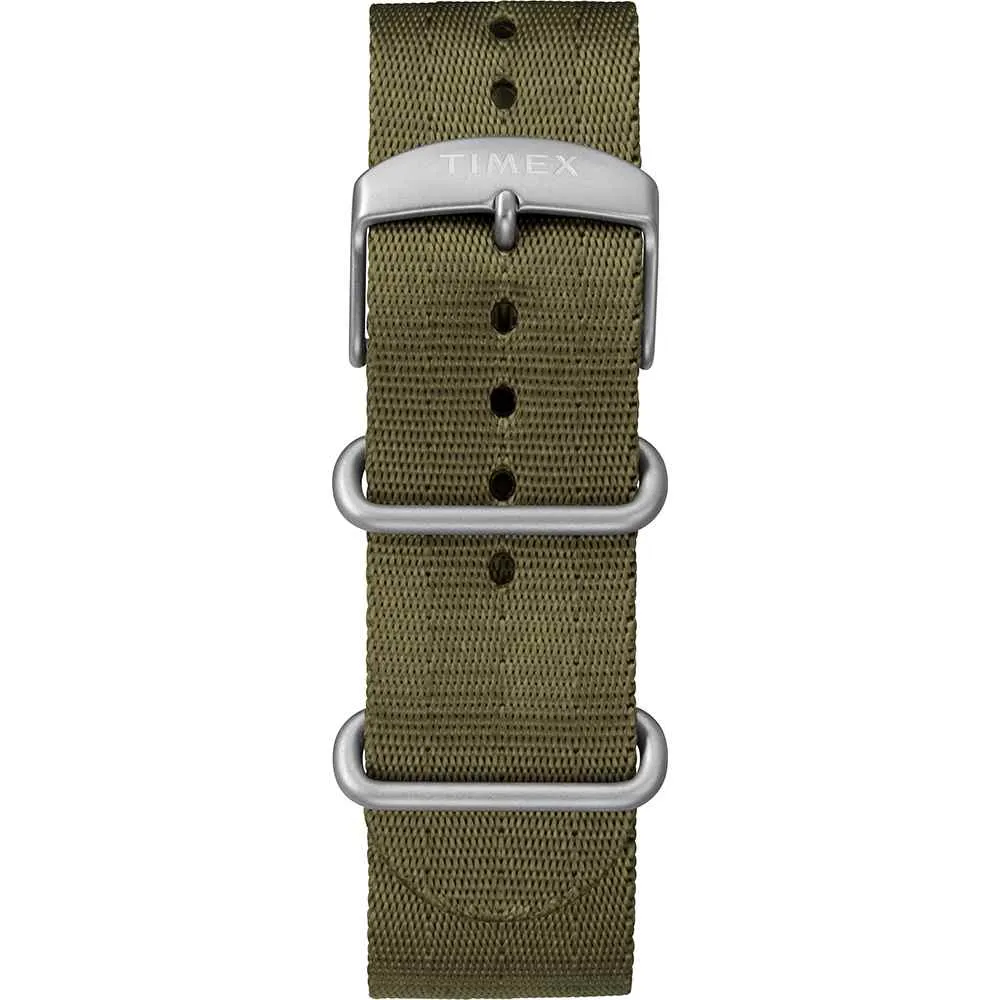 Gallatin Nylon Slip-Thru Watch - Solar Green/Black Dial