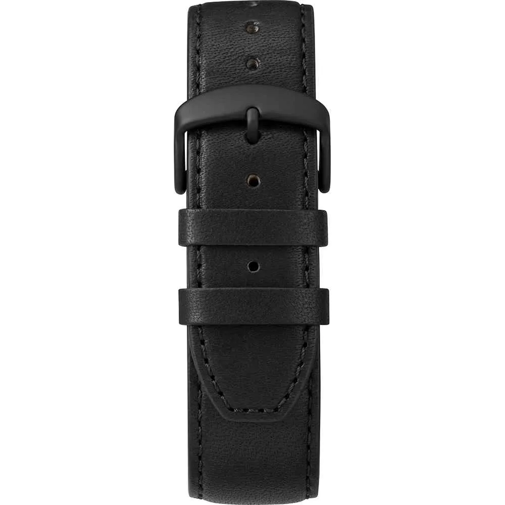 Gallatin Solar Watch - Leather Strap/Black Dial