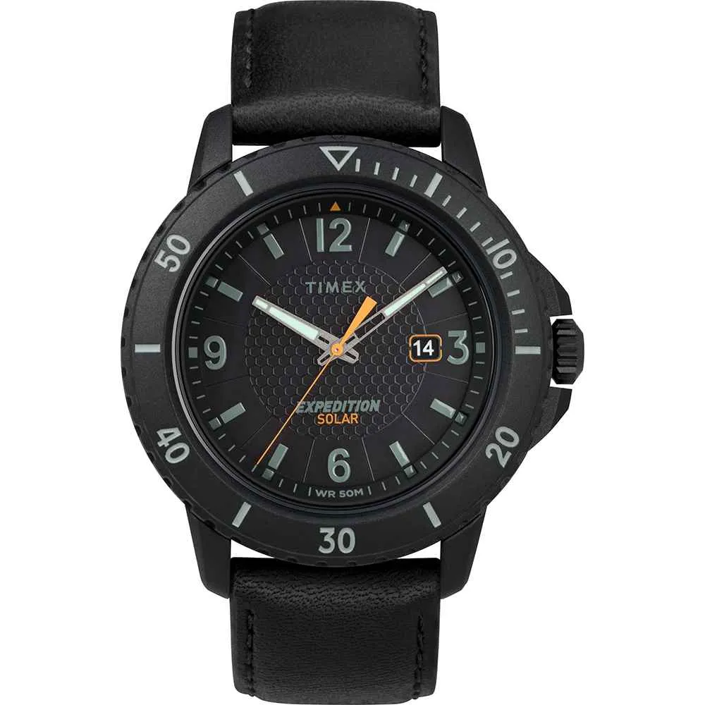 Gallatin Solar Watch - Leather Strap/Black Dial