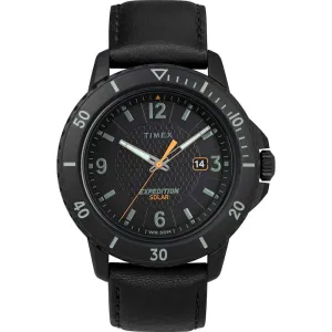 Gallatin Solar Watch - Leather Strap/Black Dial