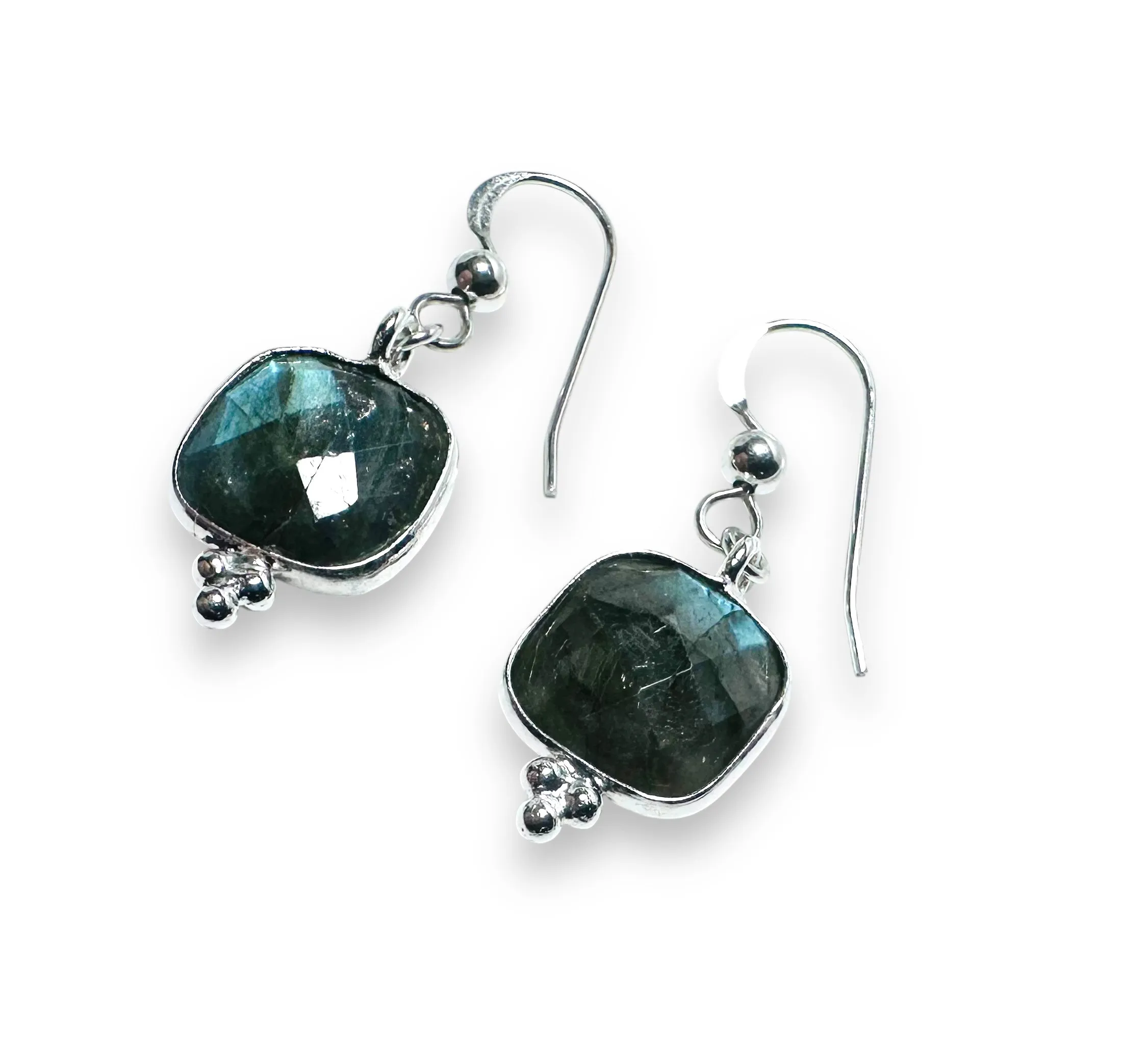 Genuine Labradorite Silver Earrings, Labradorite*
