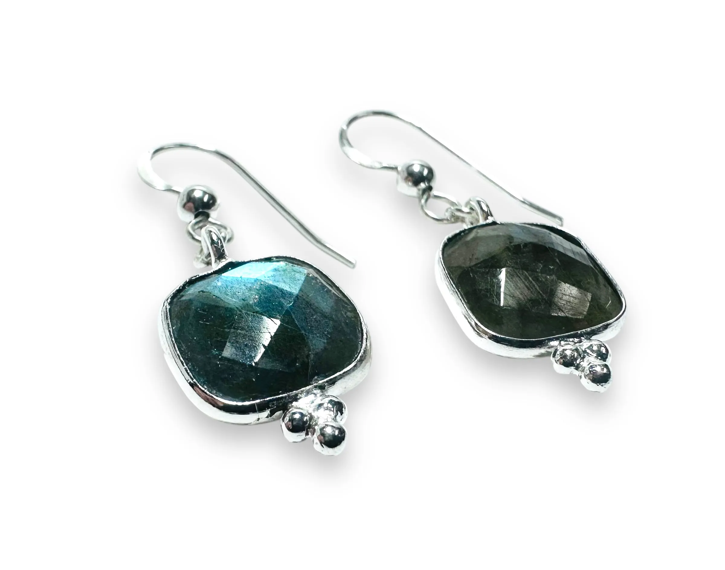Genuine Labradorite Silver Earrings, Labradorite*