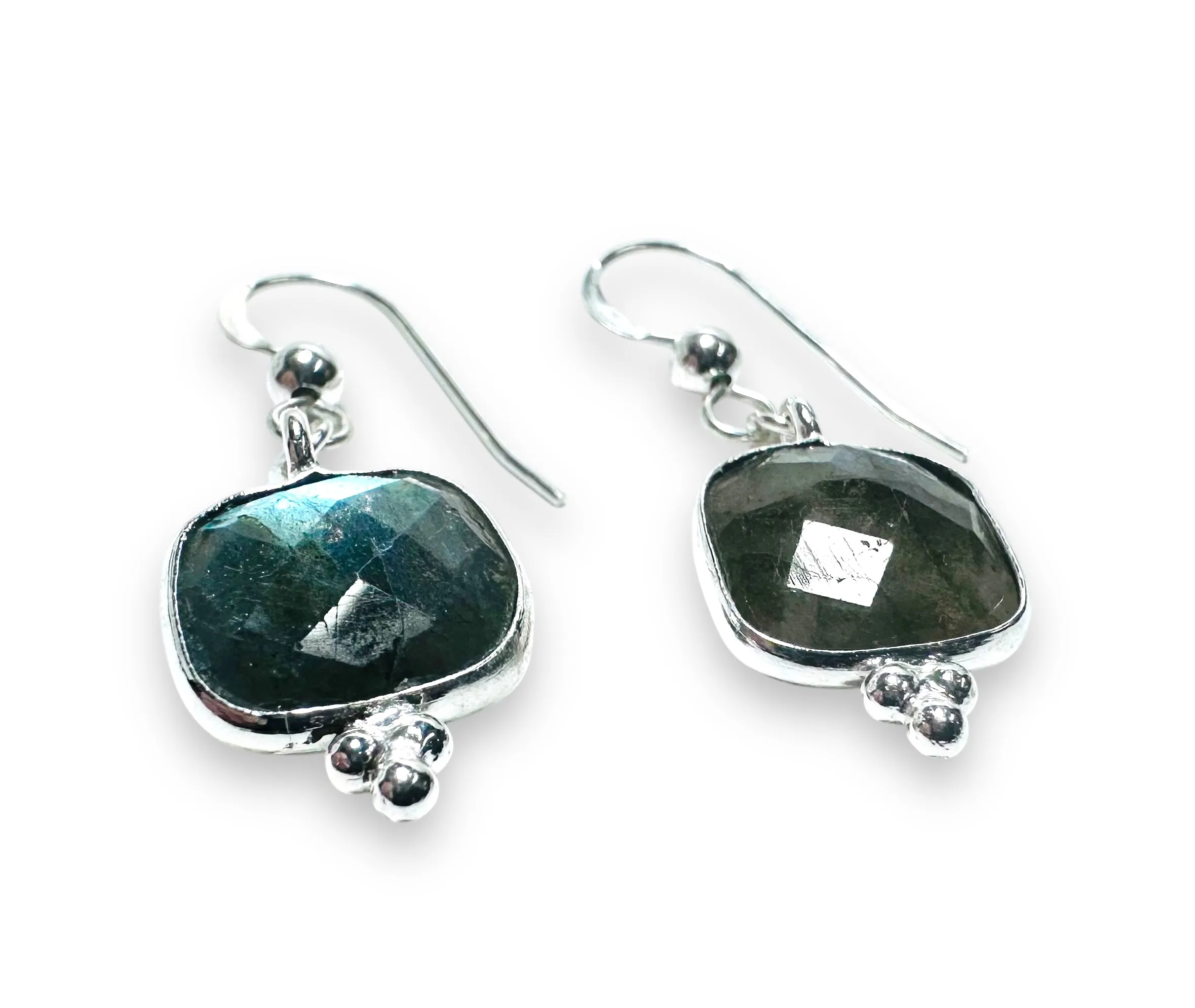 Genuine Labradorite Silver Earrings, Labradorite*