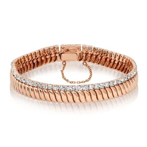 Gold & Diamond Cobra Tennis Bracelet