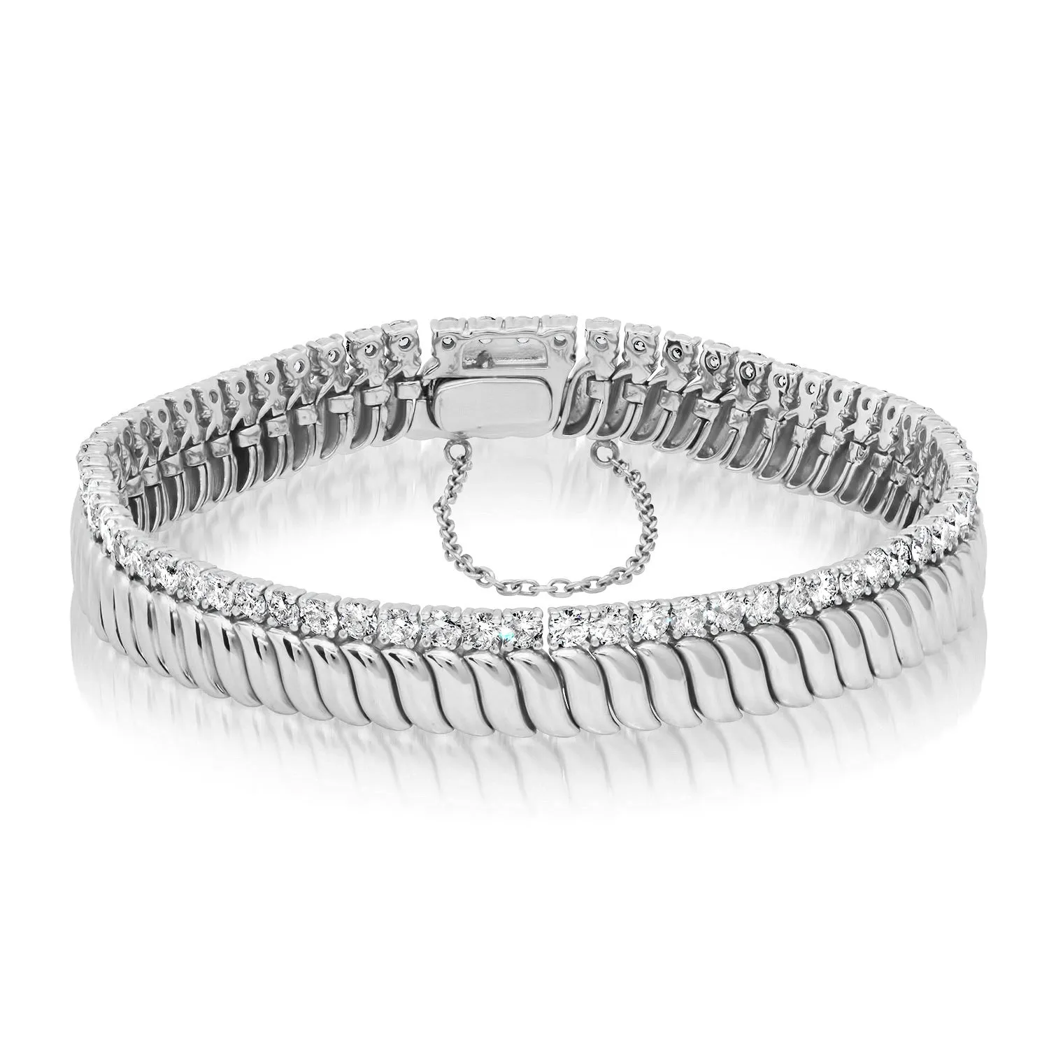 Gold & Diamond Cobra Tennis Bracelet