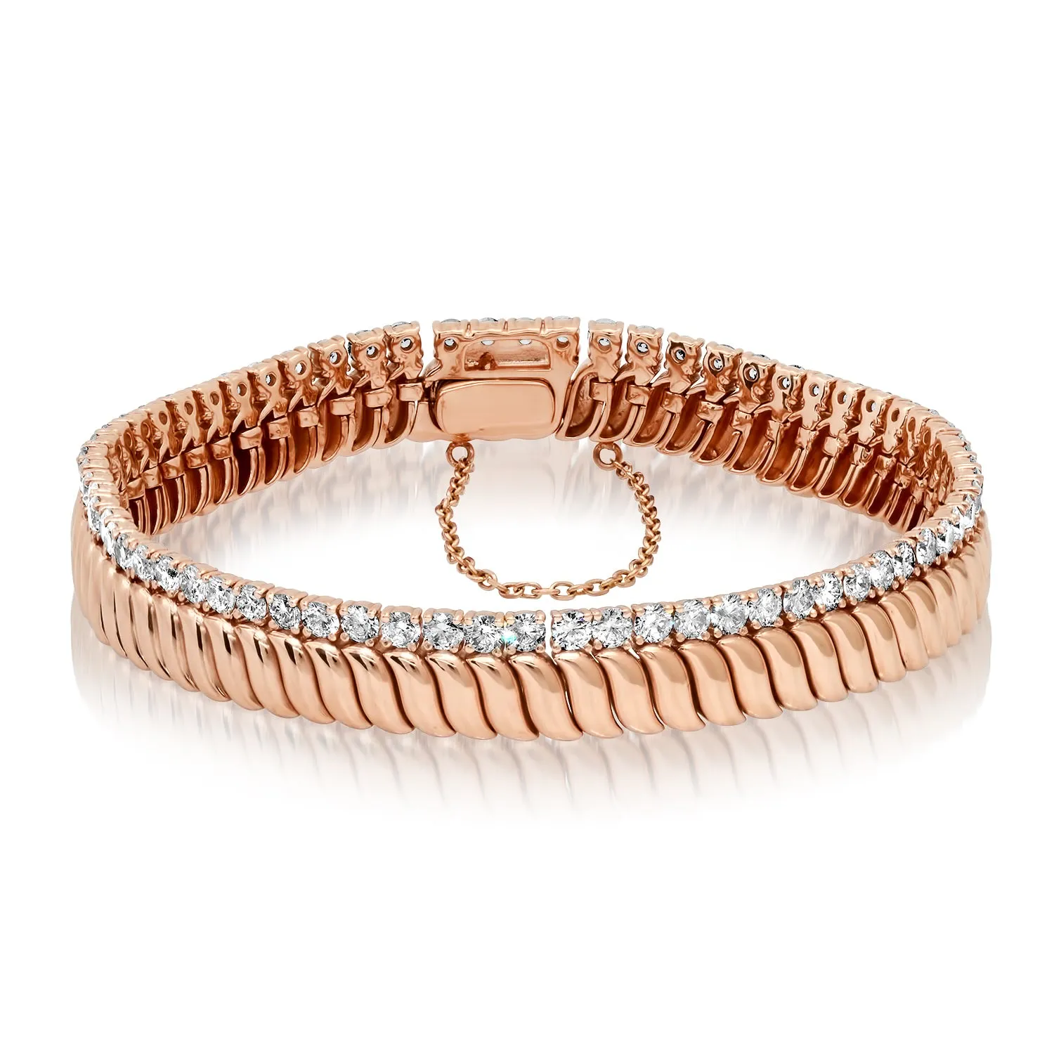 Gold & Diamond Cobra Tennis Bracelet