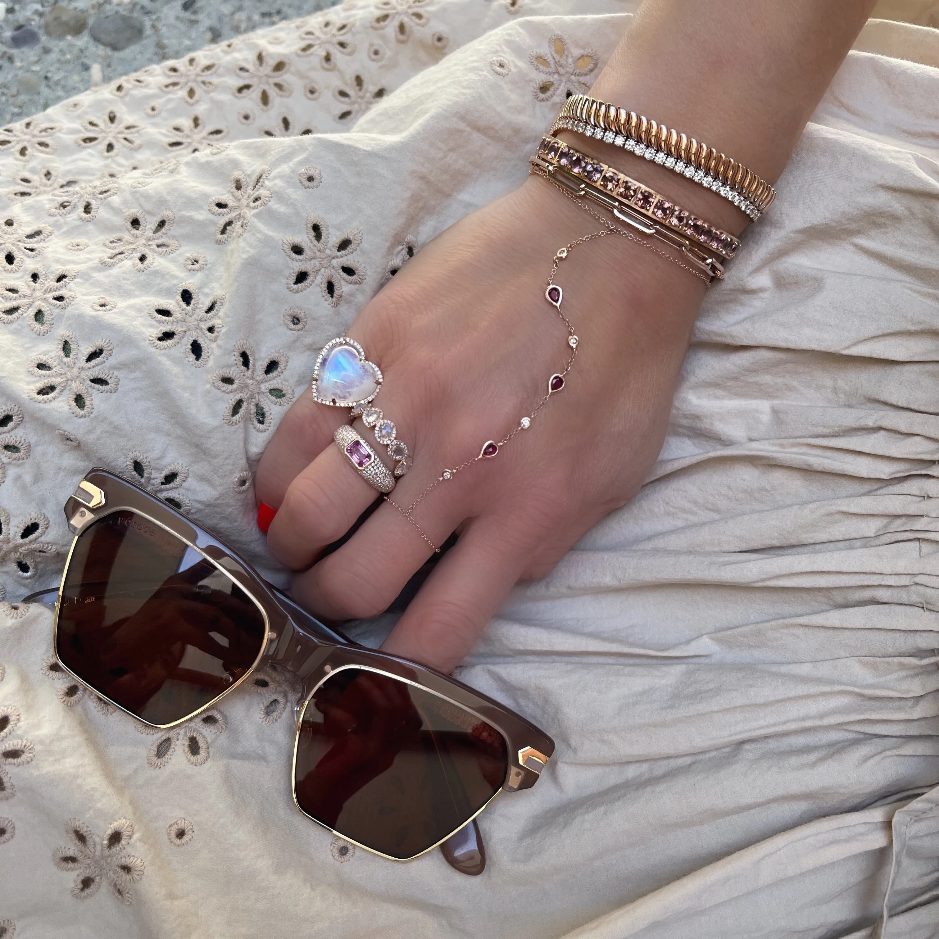 Gold & Diamond Cobra Tennis Bracelet