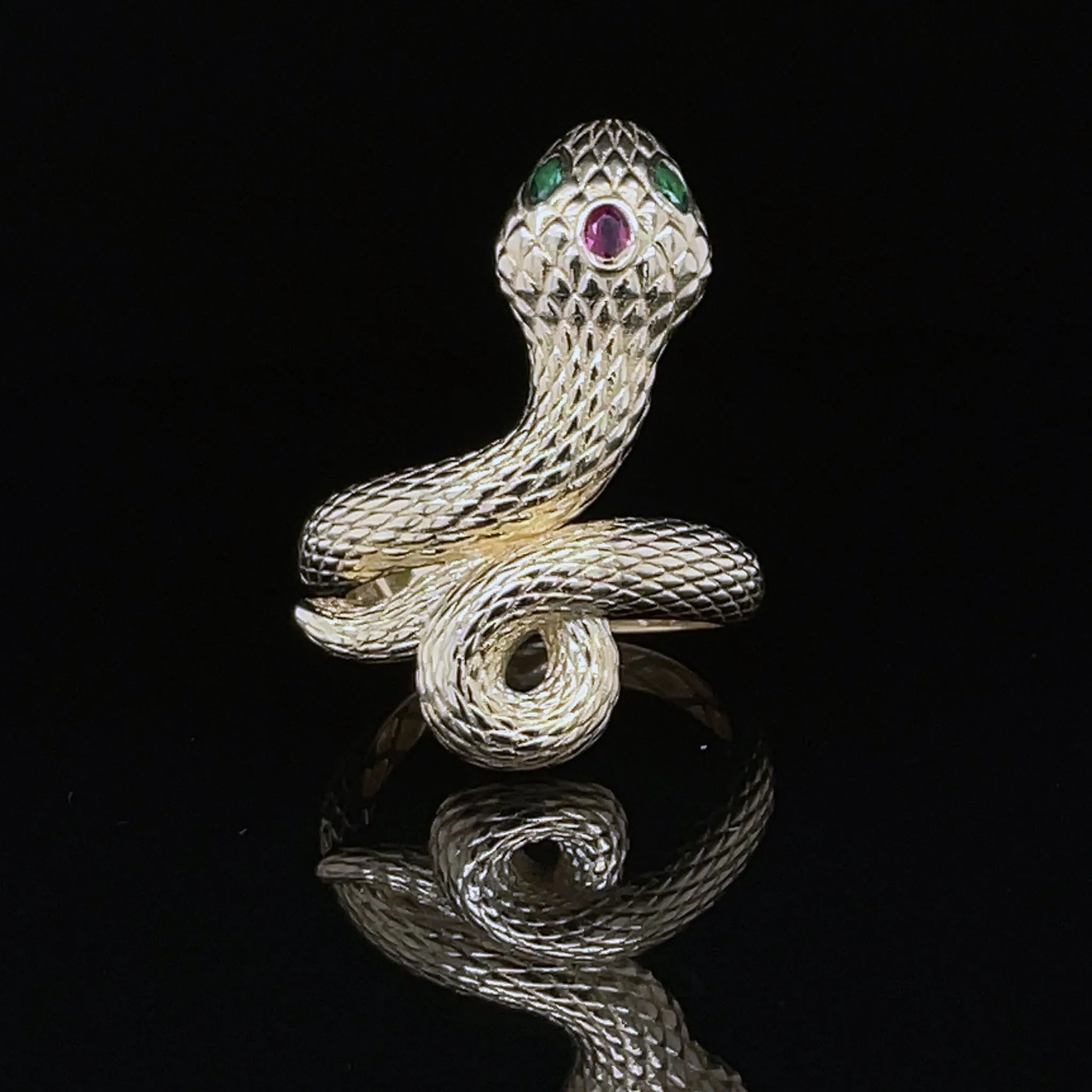 Gold Cobra Snake Ring