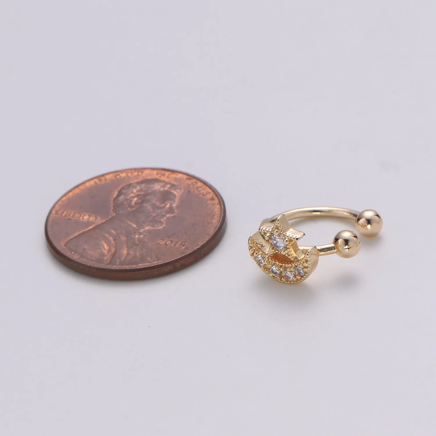 Gold Filled Celestial Moon and Star Earcuffs - AI-081