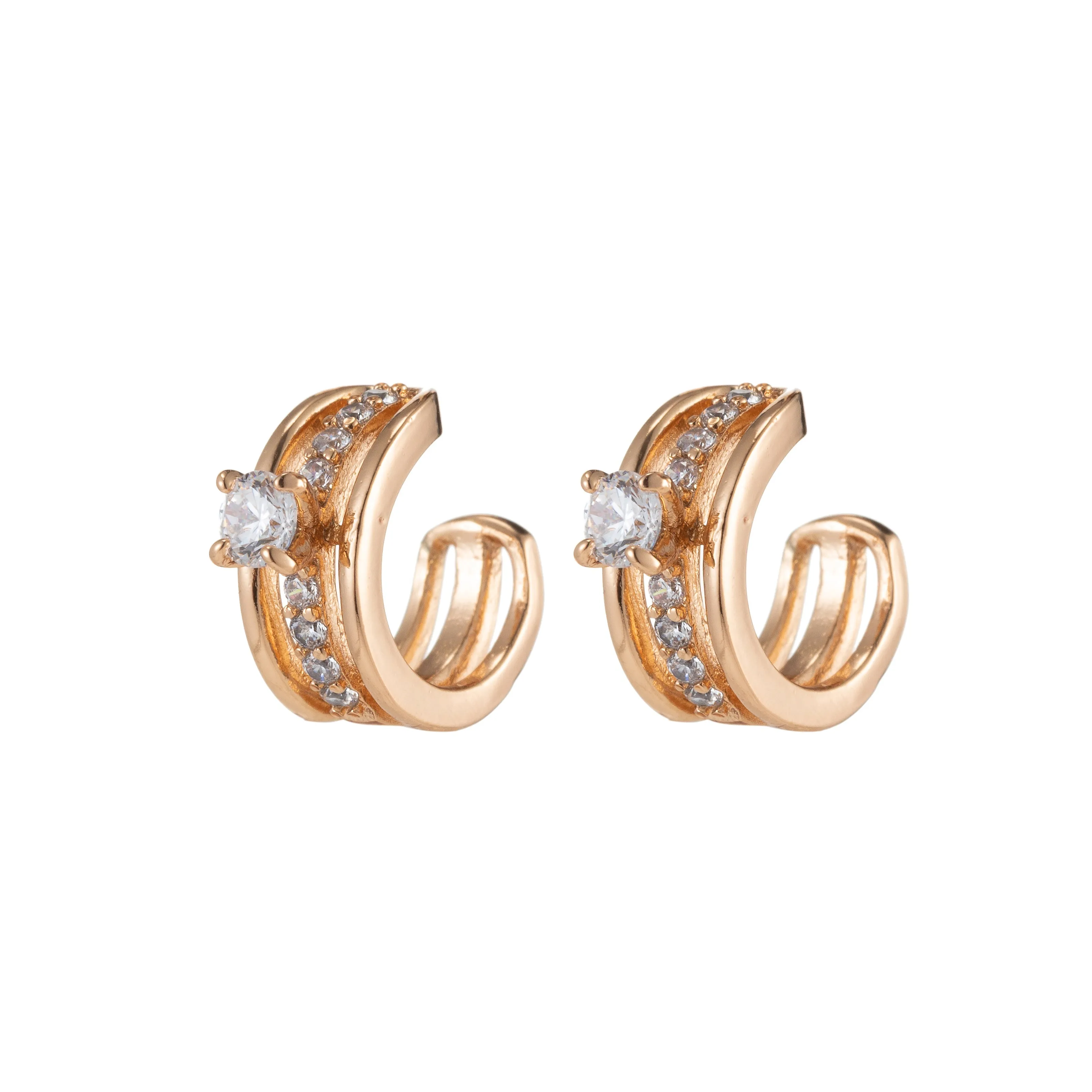 Gold Filled Crystal Earcuffs - AI-032