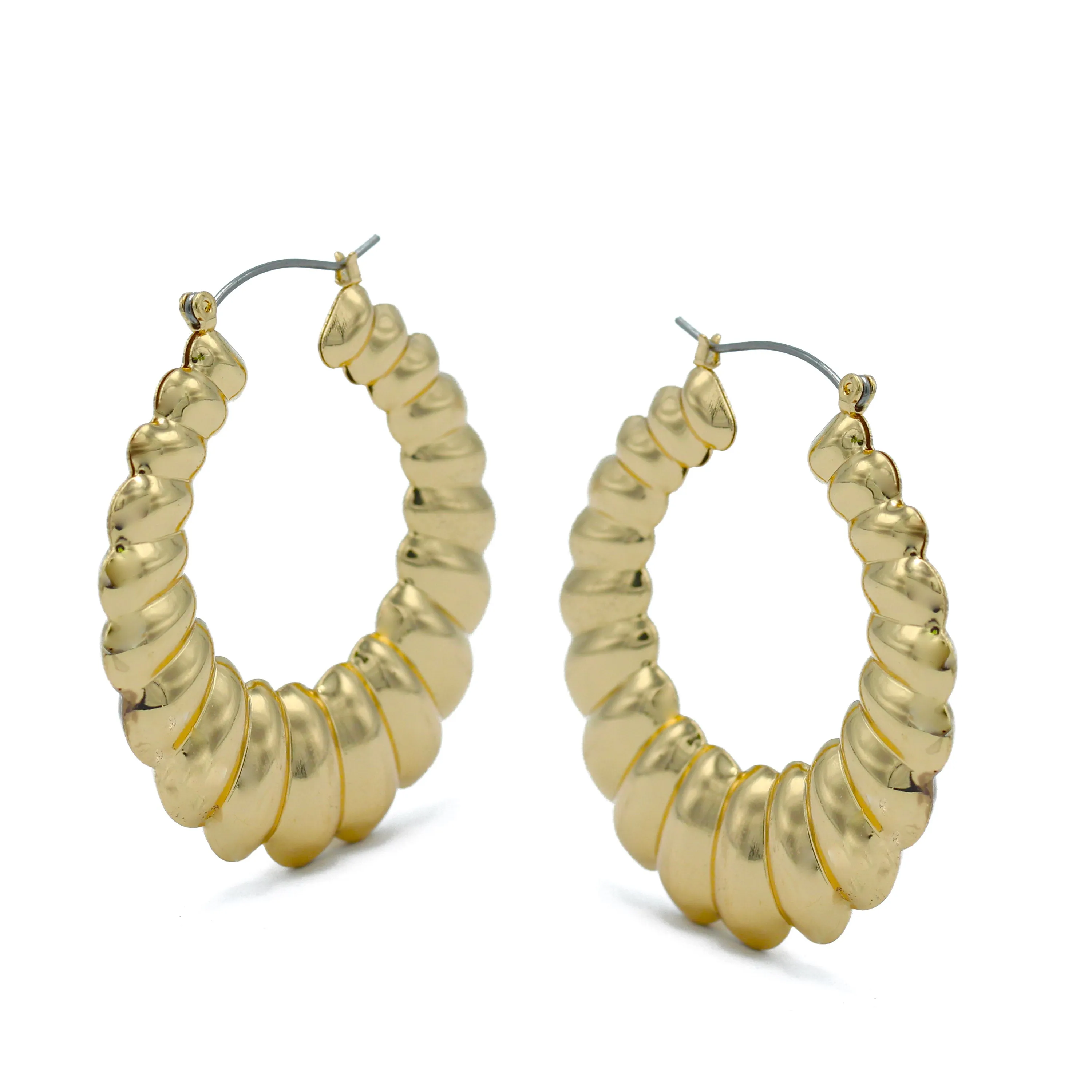GOLD ROUND HOOP EARRINGS#HNE90619GD(SC11/LC13)