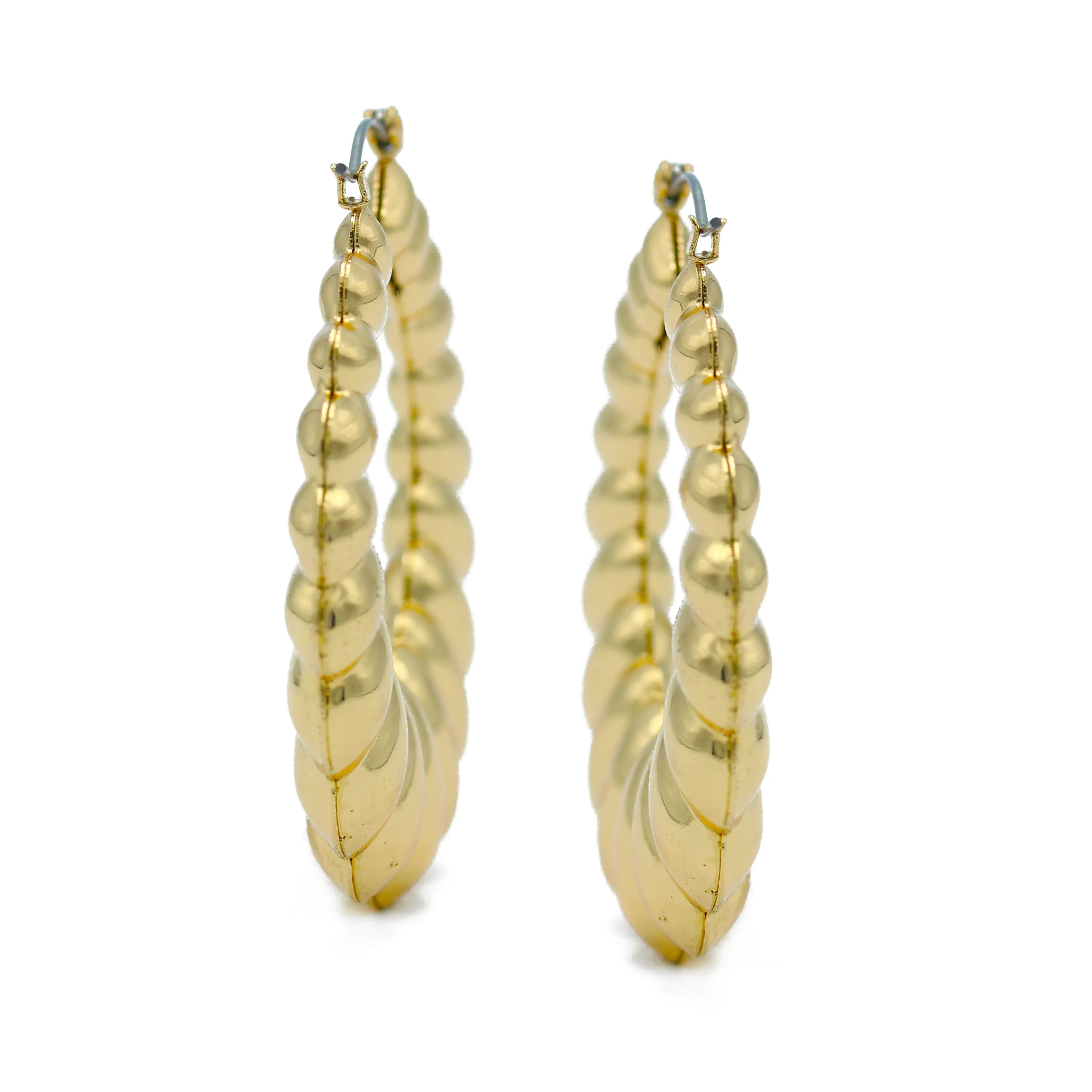 GOLD ROUND HOOP EARRINGS#HNE90619GD(SC11/LC13)