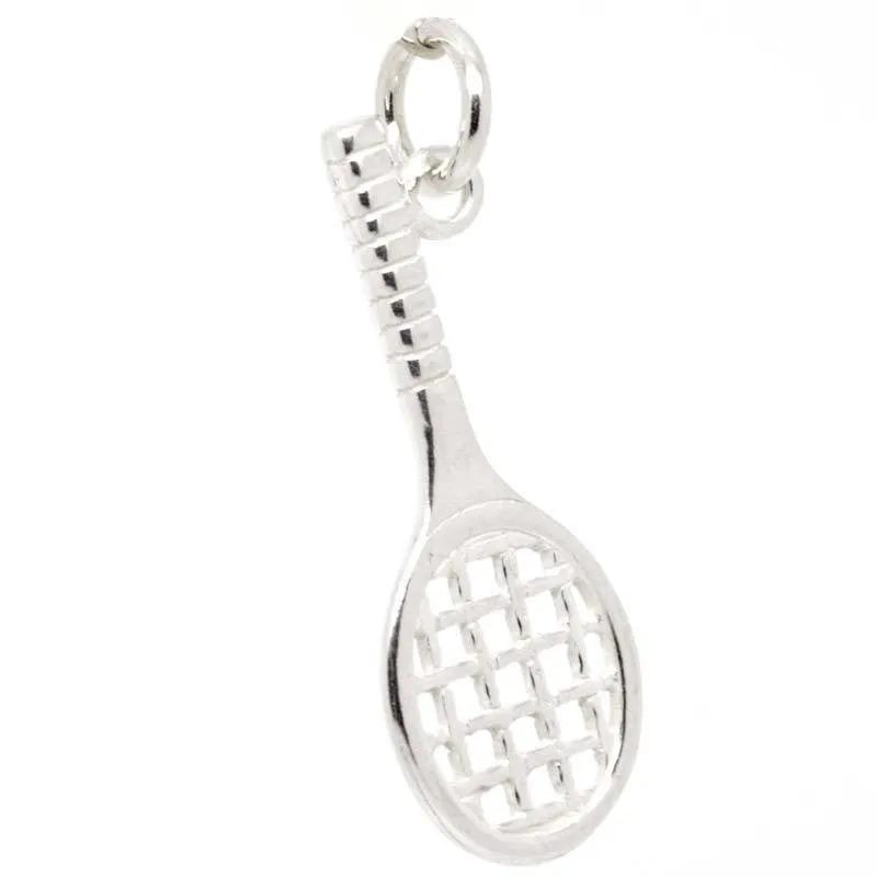 Gold Tennis Racquet Charm