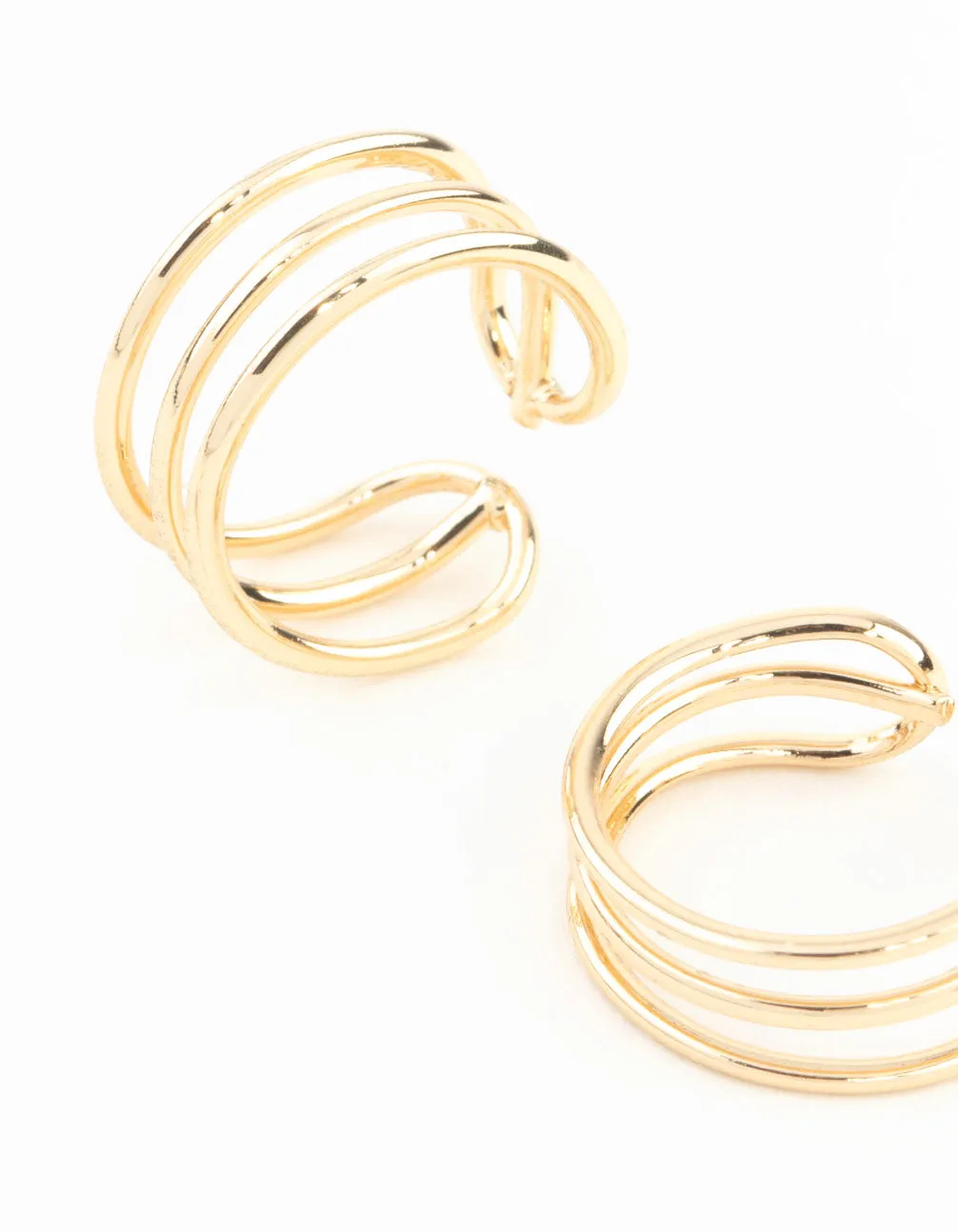 Gold Triple Line Ear Cuff Pack