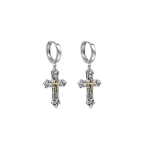 Graffiti Cross Earrings