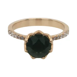 Green Sapphire Solitaire