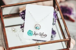 Green Shimmer Crystal Necklace