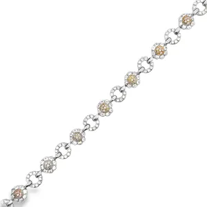 Gregg Ruth Two Tone Open Link and Flower Bracelet
