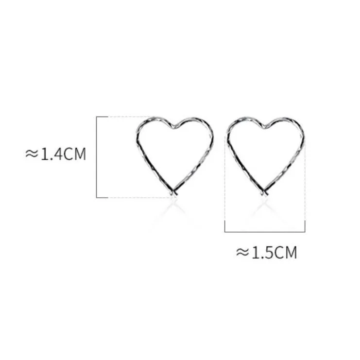 Heart hoop earrings-SH008