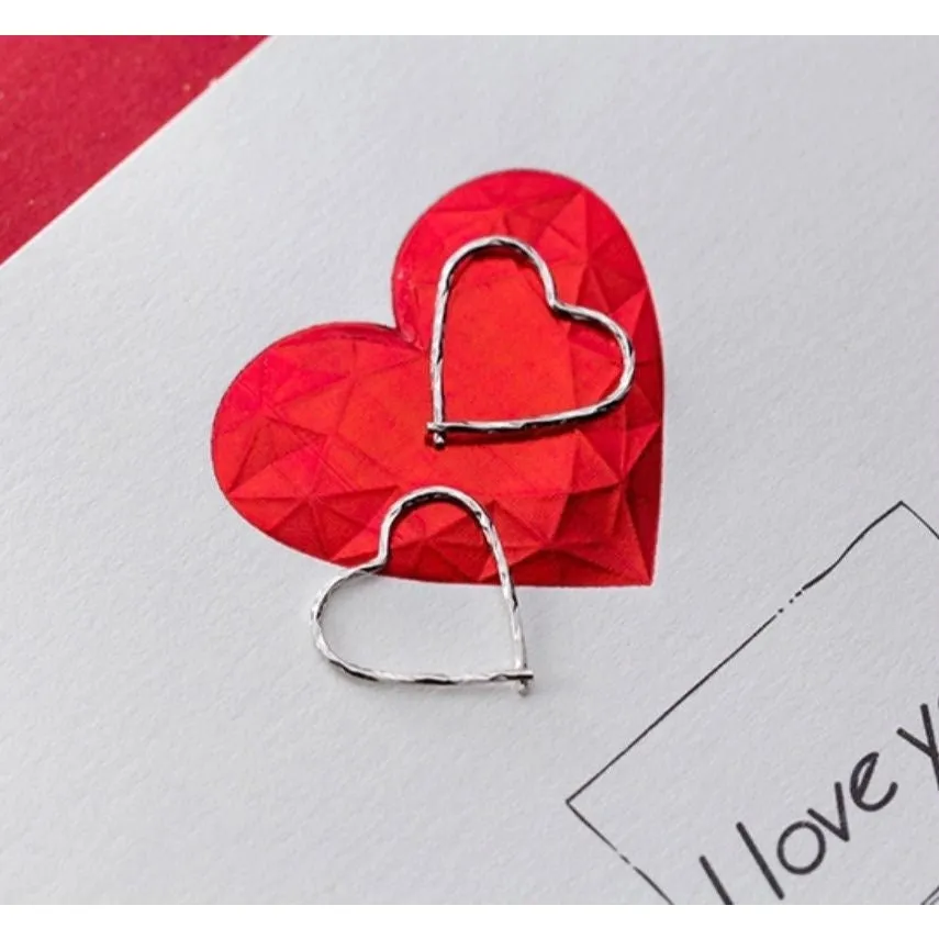 Heart hoop earrings-SH008