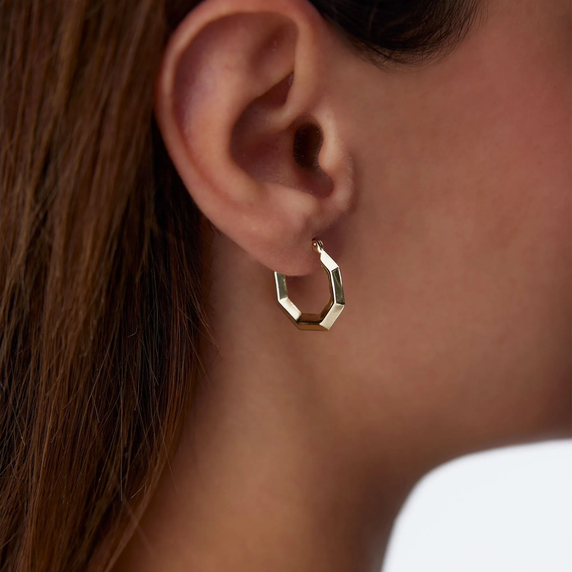 Heptagon Hoop Earring
