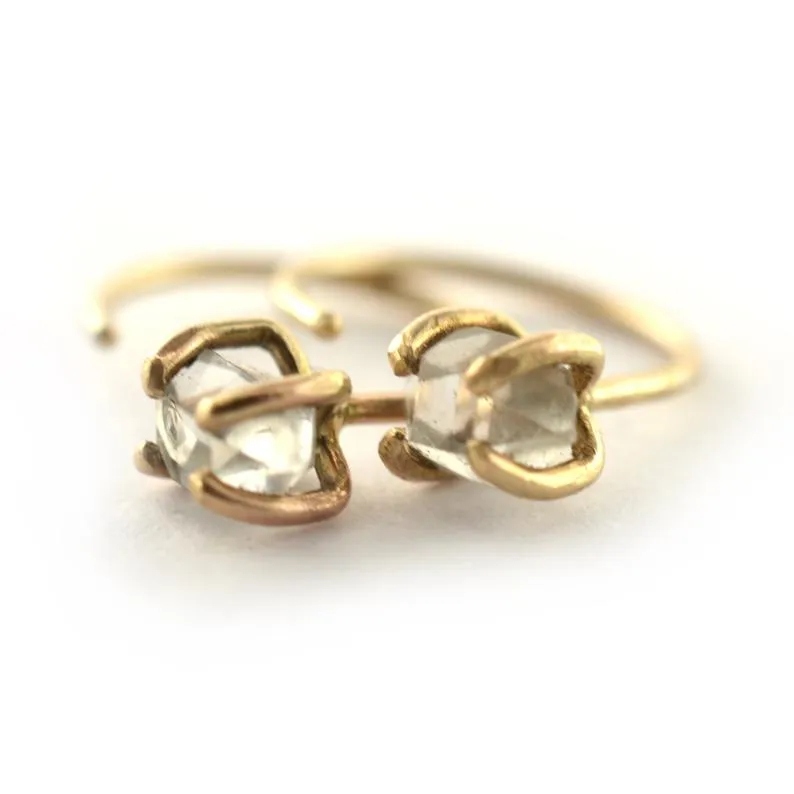 Herkimer Diamond Ear Huggers
