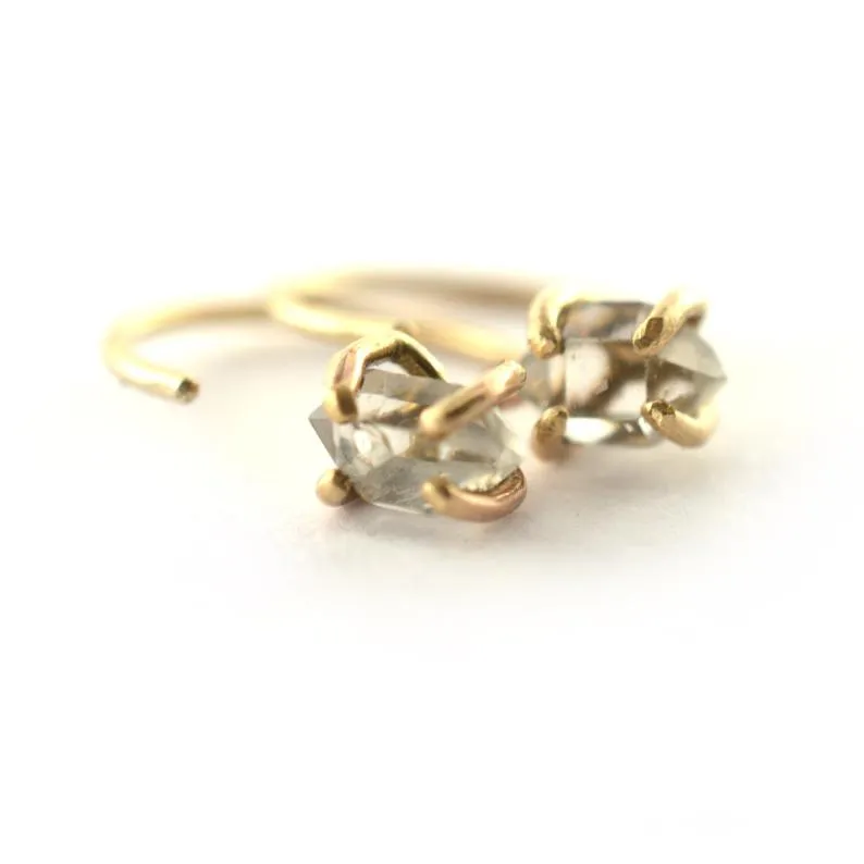 Herkimer Diamond Ear Huggers