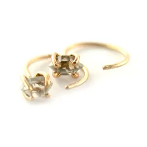 Herkimer Diamond Ear Huggers