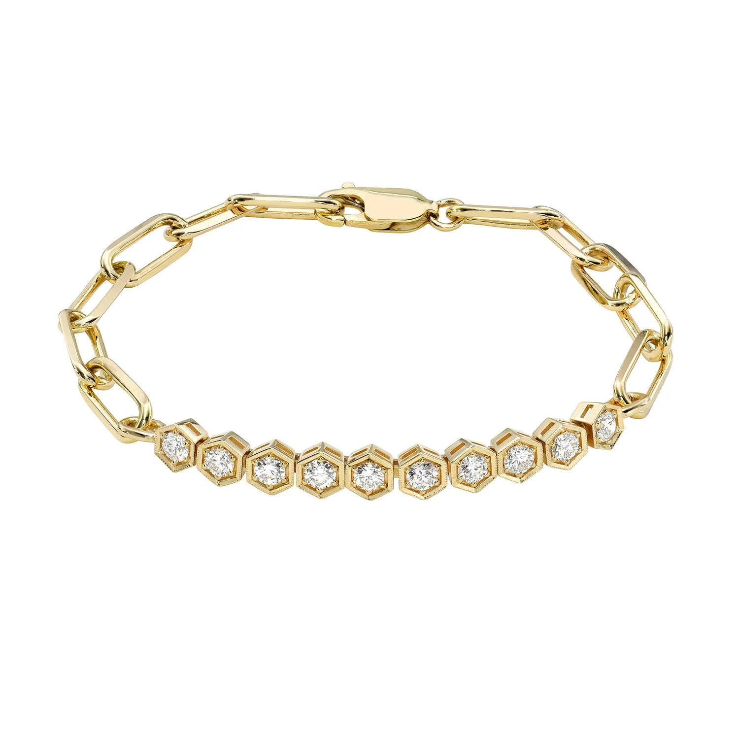 HEX MAX HALF AND HALF BRACELET- LAB CREATED DIAMOND